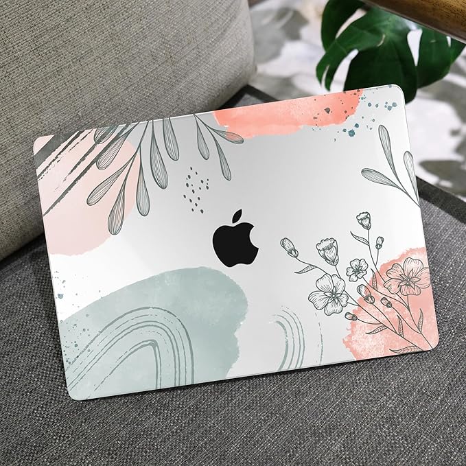 MEEgoodo for M5/M4/M3/M2 MacBook Air 15 inch Case 2026 2025 2024 2023, Case Fit Model (A3448/A3241/A3114/A2941) for MacBook Air 15.3 inch, Watercolor Floral 3