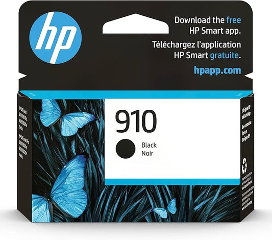 HP 910 Black Ink Cartridge | Works with OfficeJet 8010, 8020 Series, OfficeJet Pro 8020, 8030 Series | Eligible for Instant Ink | 3YL61AN