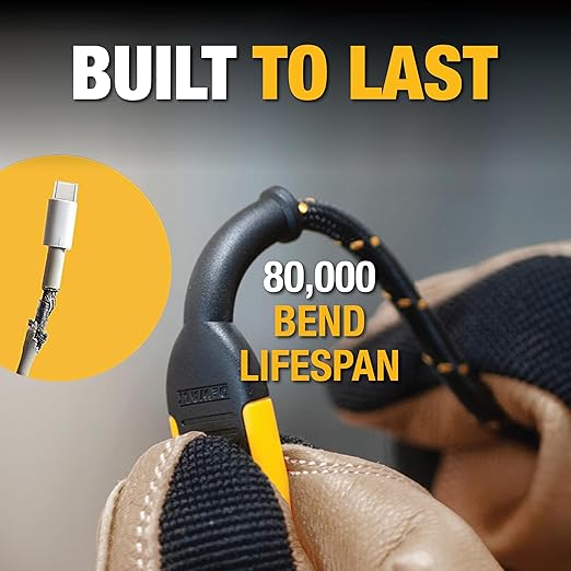 DEWALT Heavy Duty USB to Micro-USB Cable, Jobsite Micro USB Connector Cable, High Speed Charging Cord for Compatible Android Phones, Cameras, Legacy Devices, 4 ft
