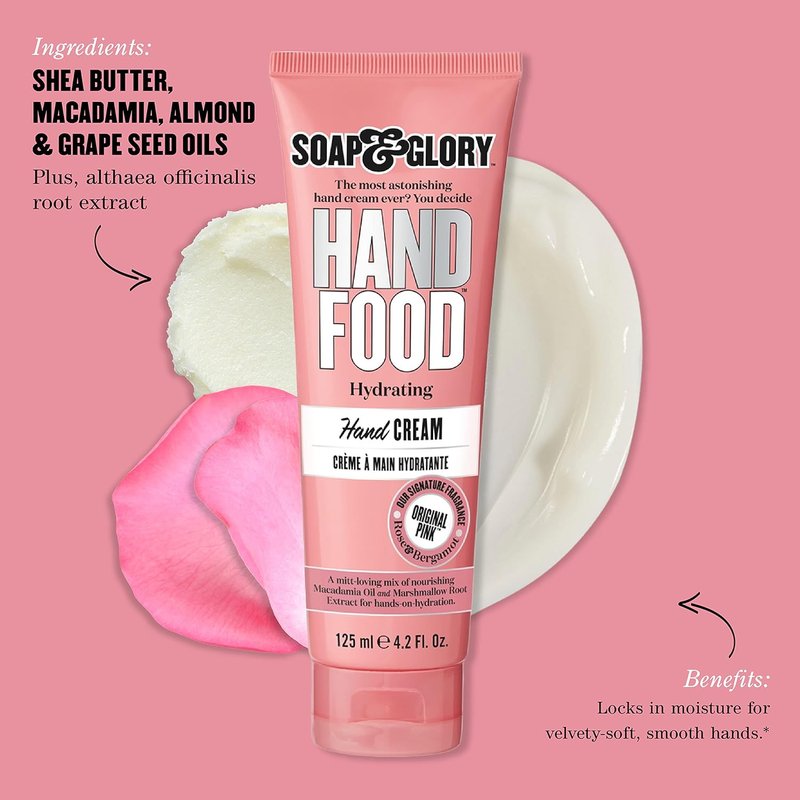 Soap & Glory Hand & Foot Care Duo - Hydrating Hand Cream & Foot Cream Set | 125ml & 4.2 oz