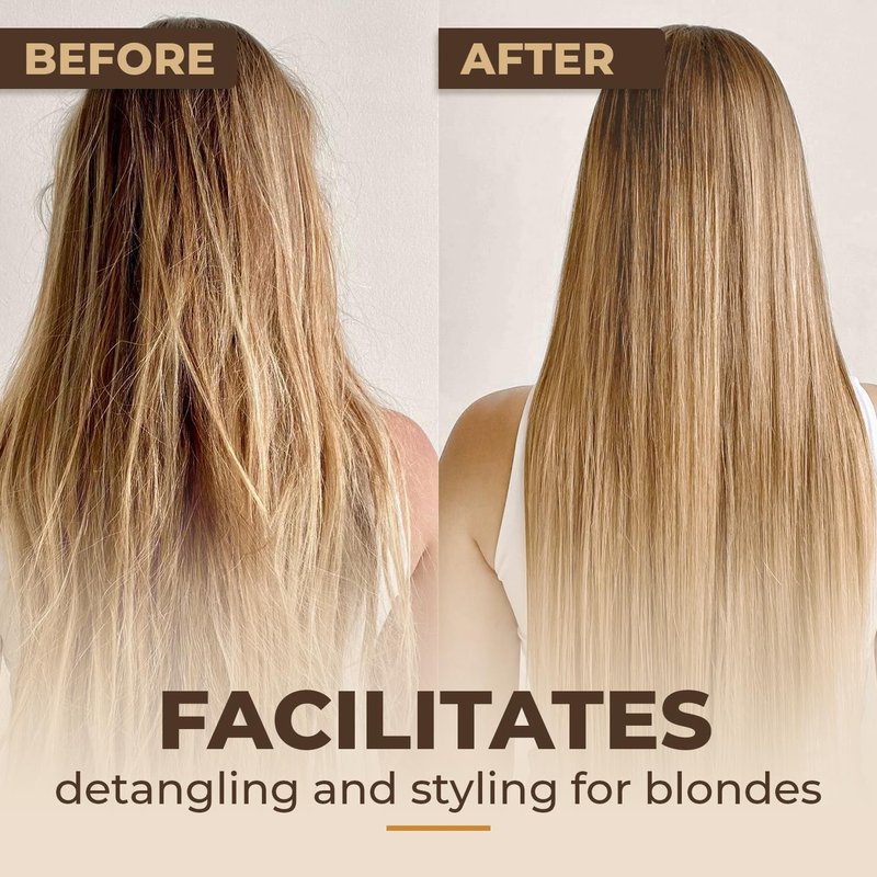 Intea Hair Mask for Blonde, Dyed or Rinsed Hair - 8.3 oz - Restores Damaged Highlights - Paraben and Ammonia Free - With Chamomile Extract