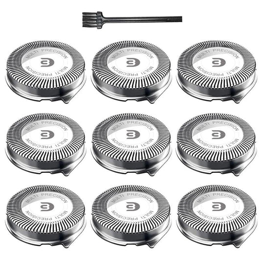 SH30 Replacement Heads Compatible with Philips Norelco Series 3000, 2000, 1000 Shavers and S738 Click and Style, 9 Pack
