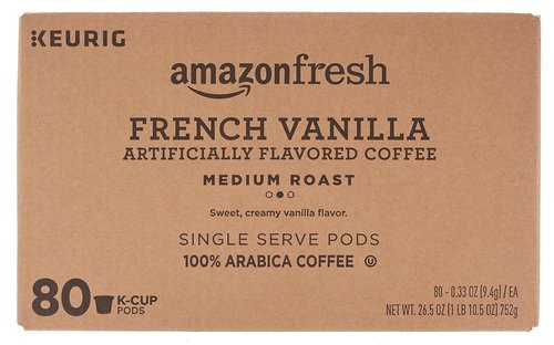 AmazonFresh French Vanilla K-Cups - 80 Ct. Medium Roast Compatible with Keurig Brewer