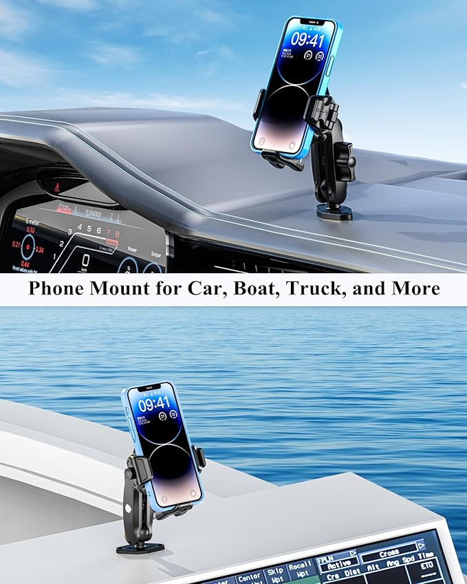 BRCOVAN Anti-Theft Phone Mount Holder with Vibration Dampener, 1s Locking
