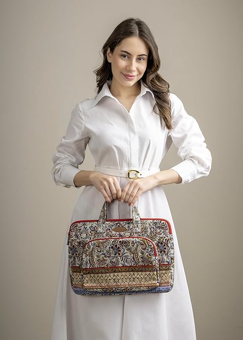Maison d'Hermine Laptop Bag with Pocket upto 13.5 inch Stain and water repellent Cotton canvas Valentines Day Gifts - Jaipur