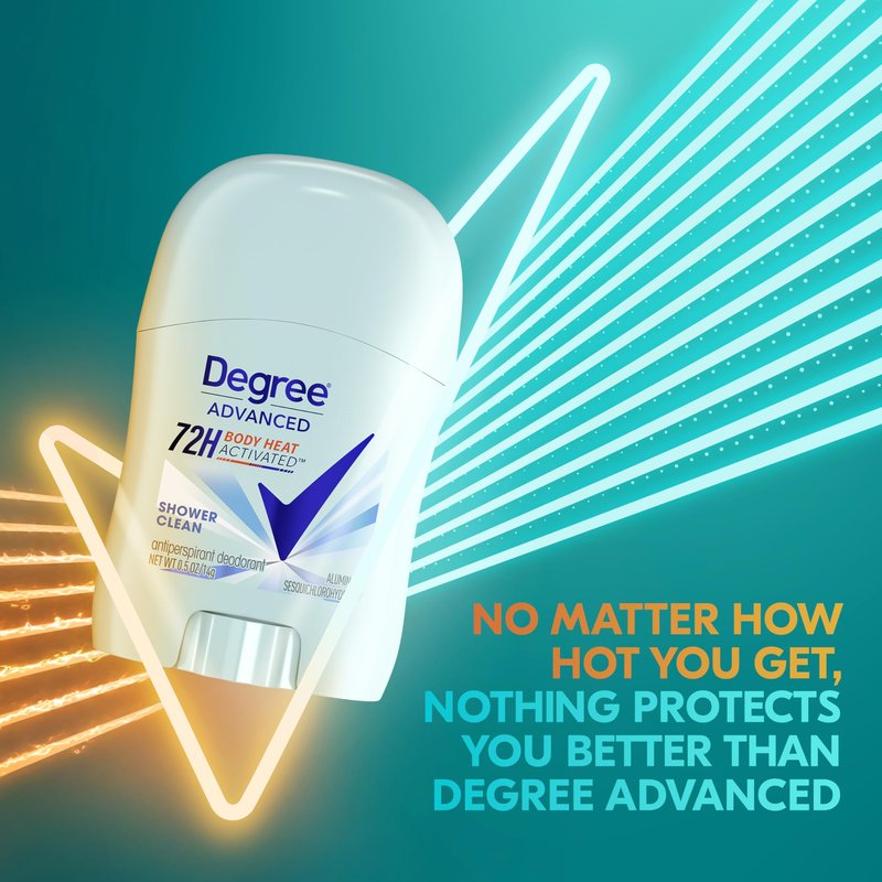 Degree Antiperspirant Deodorant Shower Clean Pack of 36 72-Hour Sweat & Odor Protection Antiperspirant for Women with Body Heat Activated Technology 0.5 oz