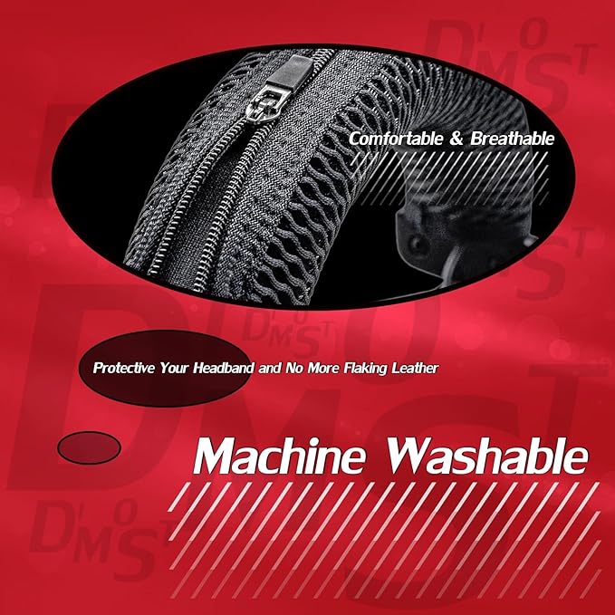 DIMOST Protective Headband Cover for ATH M Series & Virtuoso - Compatible with Virtuoso XT, SE, Wireless, M50X, M50XBT, M50, M40X & More (Black Breathable Mesh Fabric)