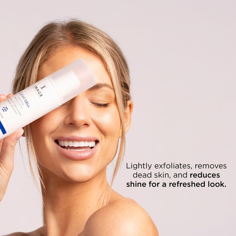 IMAGE Skincare, Clear Cell Clarifying Salicylic Tonic, Mattifying Toner for Pores, Redness and Light Exfoliation for Oily Prone Skin, 4 fl oz