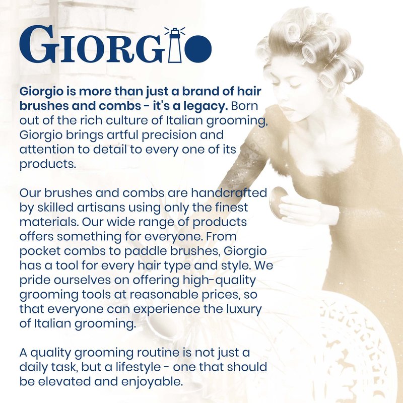 Giorgio G55 TW Wide Tooth Comb for Wet Hair Detangling Comb, Hair Comb for Thin to Medium Thickness Hair Detangler, Hair Combs for Women, Handmade Large Tooth Comb Rake Comb Saw-Cut and Hand Polished