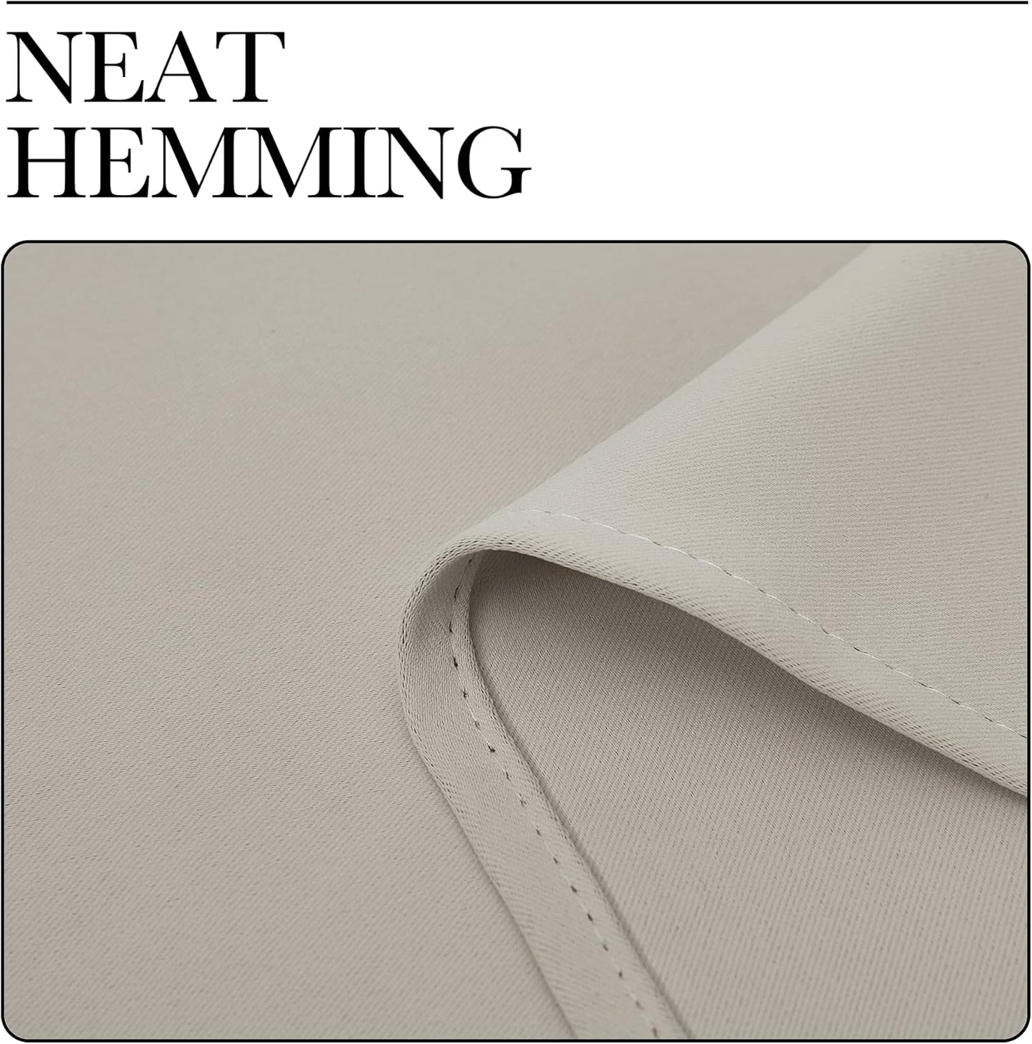 NICETOWN Blackout Curtains - Thermal Insulated Drapes for Bedroom & Living Room | 34" x 72" Natural