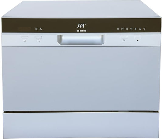 SPT SD-2224DSB: ENERGY STAR Countertop Dishwasher with Delay Start & LED – Silver