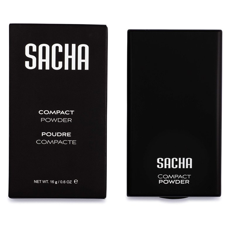 Sacha BUTTERCUP Compact Face Powder. Translucent Powder, Controls Oils & Shine. Pressed Powder for Medium to Dark Skin Tones, 0.45 oz.