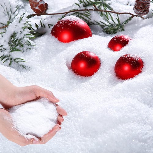 Kasyat Christmas Twinkles Fake Snow - 1500g Artificial Flake Powder for Holiday Decorations