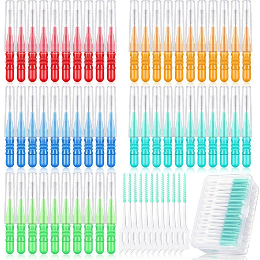 Patelai 350 Pieces Interdental Brush Tooth Floss Tooth Cleaning Tool Toothpick Dental Flossing Head Oral Flosser Refill Dental Flosser Toothpick Cleaners