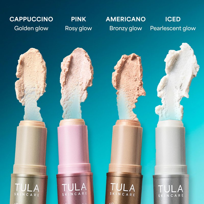 TULA Skin Care Spresso Energizing Eye Balm, Rose Glow - Energizing & Hydrating Caffeine Under Eye Treatment for Dark Circles, Portable and Perfect to Use On-the-go, 0.35 oz.