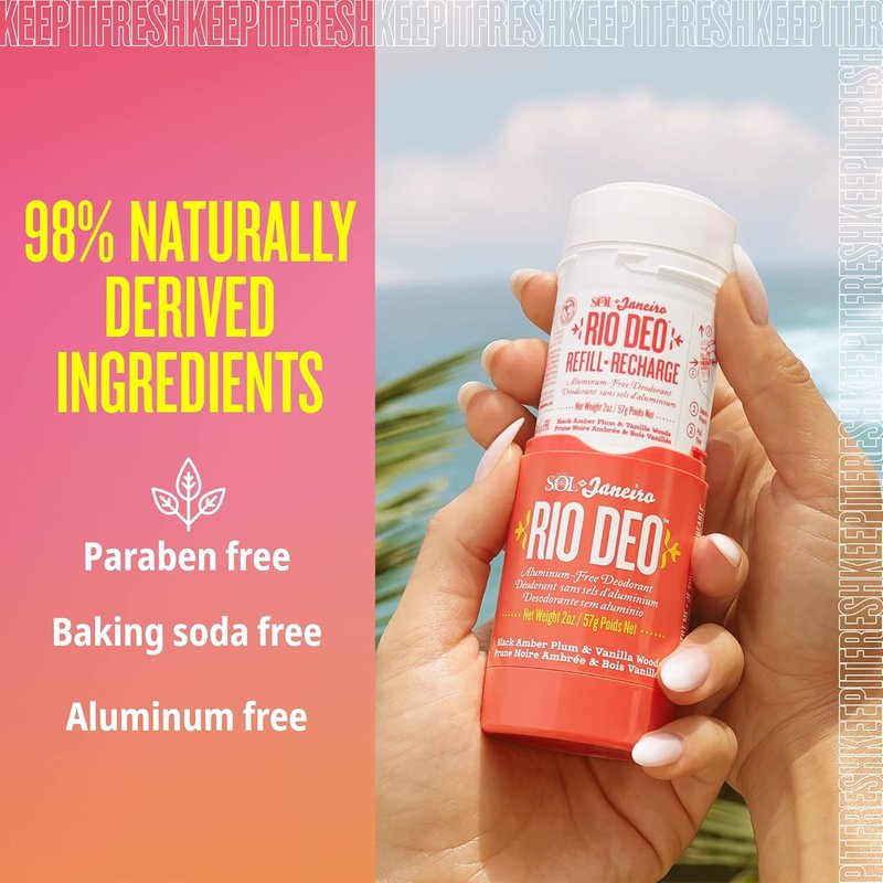 Rio Deo Aluminum-Free Deodorant Refill Cartridge | Sol de Janeiro - Eco-Friendly & Long-Lasting