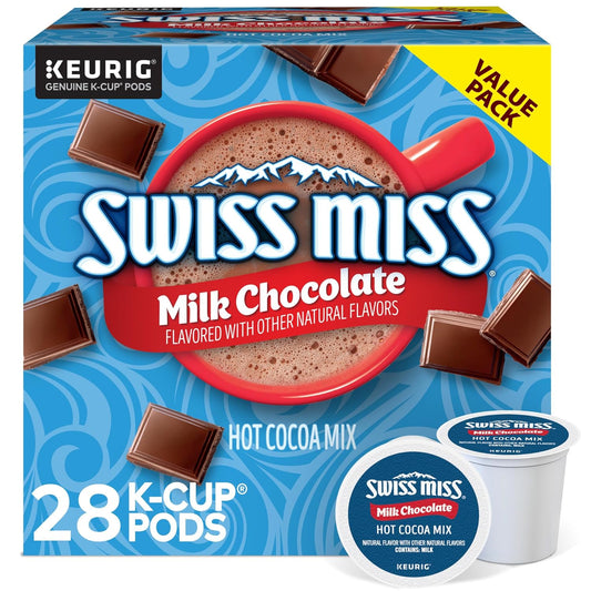 Swiss Miss Hot Cocoa K-Cup Pods - Rich Milk Chocolate Flavor | 28 Count Single-Serve Packs