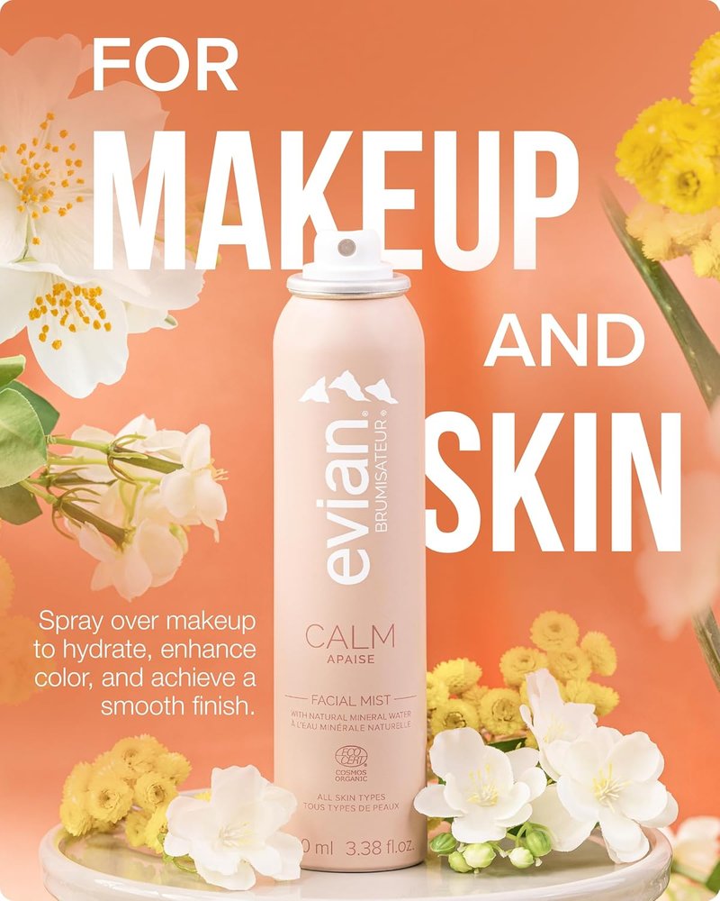 Evian Facial Spray - Hydrating Face Mist with Natural Mineral Water & Plant Extracts | 3.38 oz