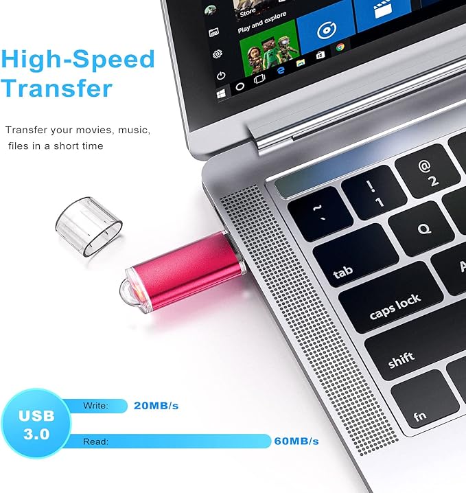 TOPESEL 16GB 10Pack 3.0 USB Flash Drive High Speed Thumb Drive Memory Stick Jump Drive USB Drive Zip Drive for PC laptops, Tablets, TVs, car Audio(5 Mixed Colors: Black Blue Green Red Silver)