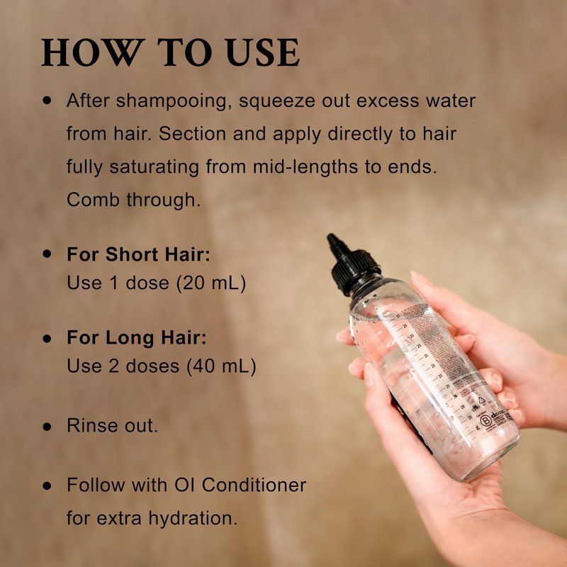 Davines OI Liquid Luster, Weightless Hair Treatment for Instant Glass-Like Shine - Softens, Detangles & Polishes Hair in Seconds with Roucou Oil - Rinse-Out Glossing Fluid, 10.14 Fl Oz