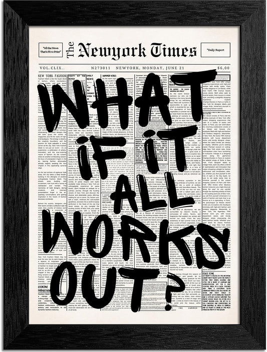 Skiennix 8X10 Inch Black Frame - Motivational Canvas Wall Art | Inspirational Quote Print for Home & Office