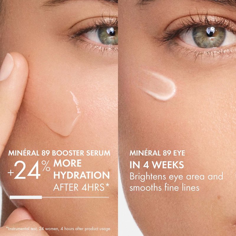 Vichy Mineral 89 Fortifying & Hydrating Daily Skin Booster, Pure Hyaluronic Acid Serum For Face, Plumps & Hydrates, Repairs Skin Barrier, Lightweight Moisturizing Gel, Fragrance Free & Oil-Free