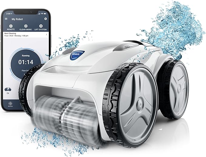 Polaris P965iQ Sport Robotic Pool Cleaner, Automatic Vacuum for InGround Pools up to 60ft, Smart App, WiFi, Amazon Alexa, 70ft Swivel Cable w/Strong Suction & Easy Access Filter Canister