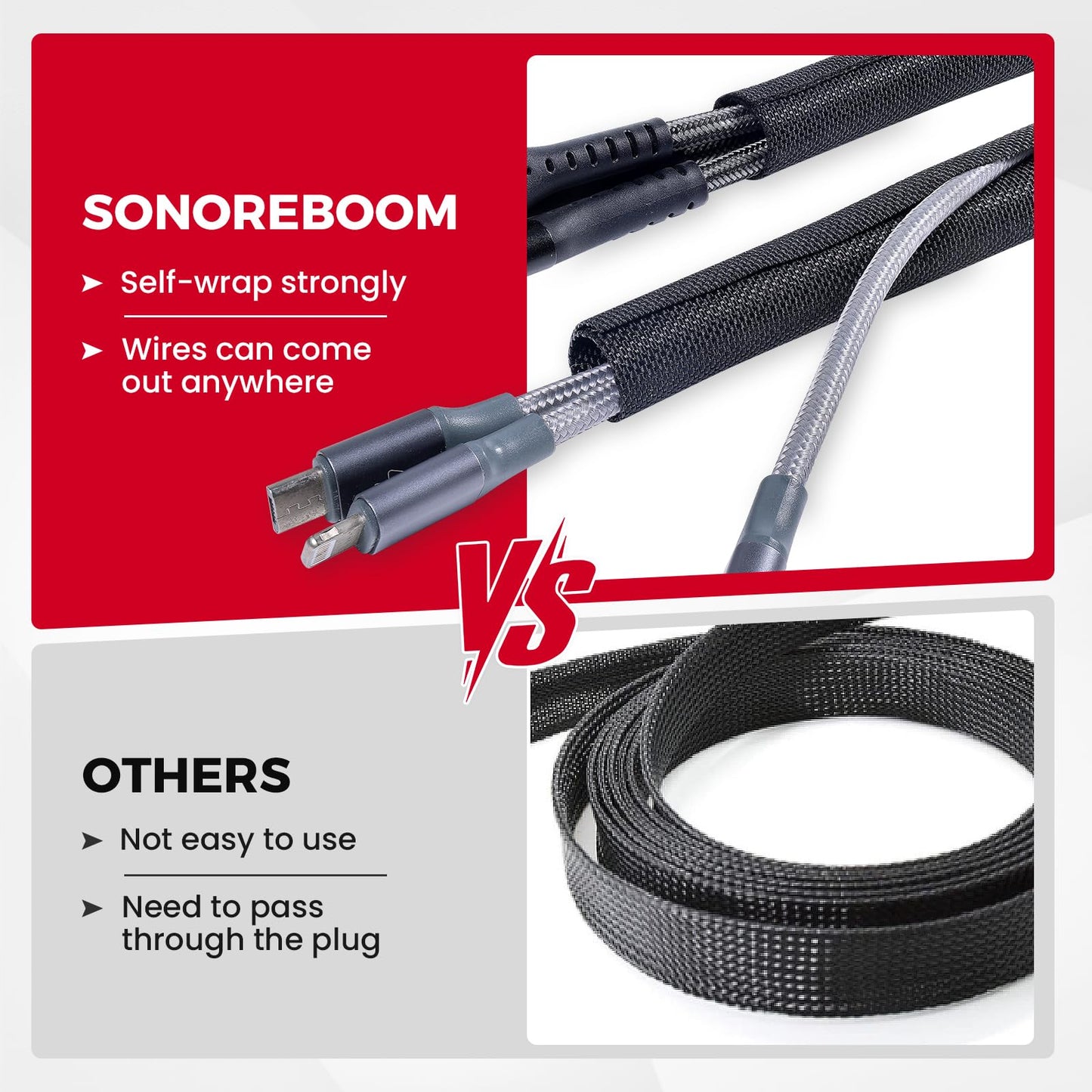 Automotive Wire Sheathing Split Wire Loom Braided Mesh Woven Cable Sleeve for Wires/Cable Cord Protector (1" - 16 Feet)