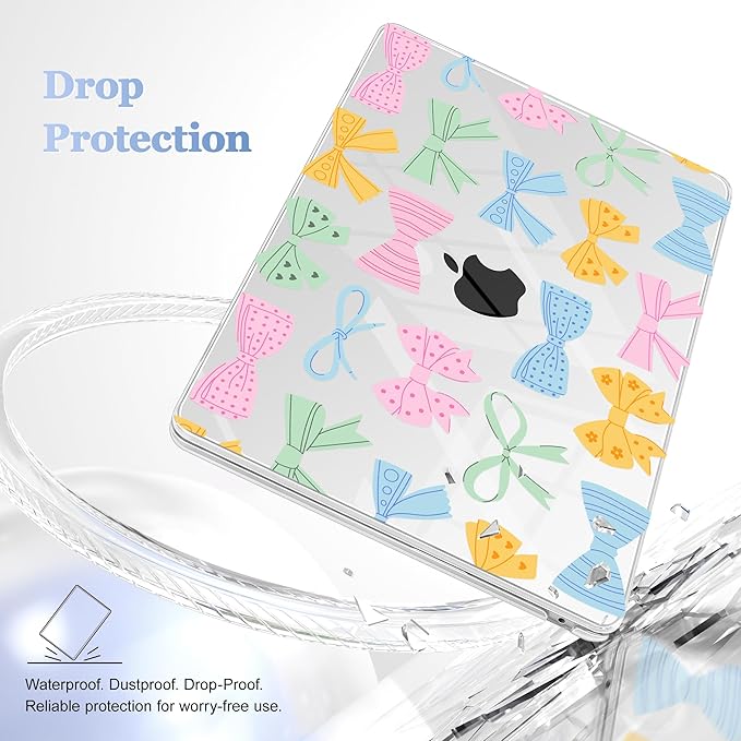 Lepeoac Case for 2026/2025/2024/2023 MacBook Air 15-inch Laptop Release M5 A3448 /M4 A3241 /M3 A3114 /M2 A2941, Stylish Protective Hard Shell Cover for MacBook Air 15.3 inch, Colorful Bow