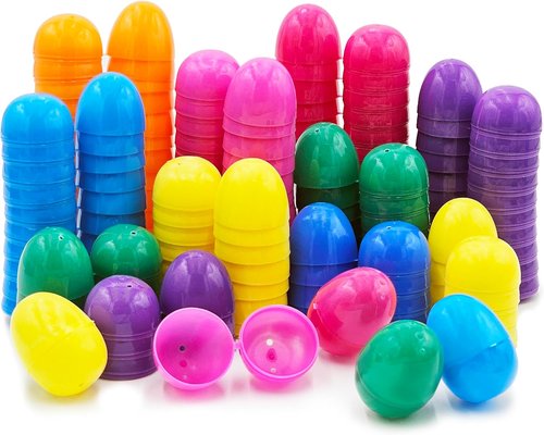 Dreidel Company Fillable Easter Eggs - 50-Pack Colorful Plastic Eggs for Egg Hunts | 2.25" Assorted Colors