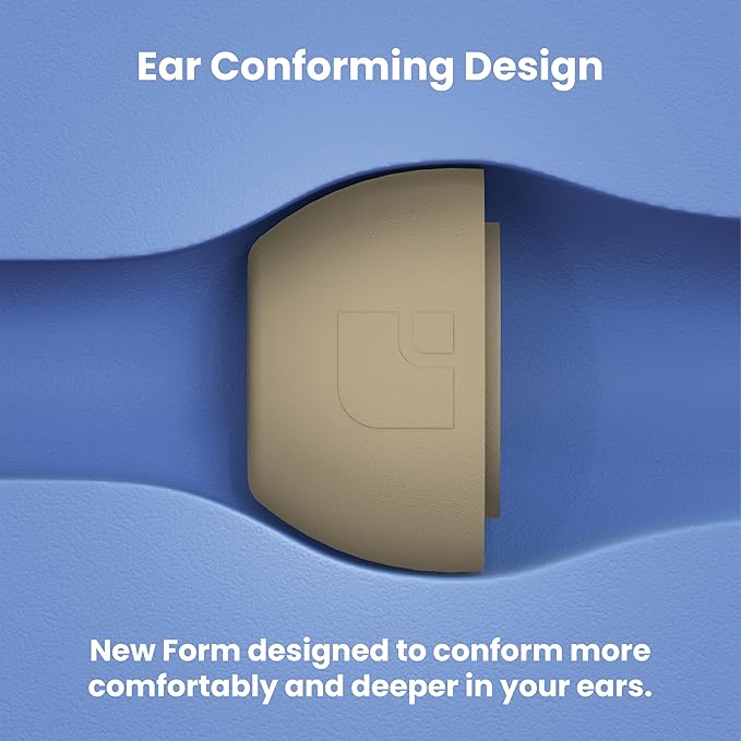 Foam Masters Ultra-Premium Memory Foam Ear Tips for AirPods Pro 1st & 2nd Gen | 3 Pairs | New Ver. | Secure Fit | Super Comfort | Better Noise Cancel | Replacement Buds (Small, FDE Tan)