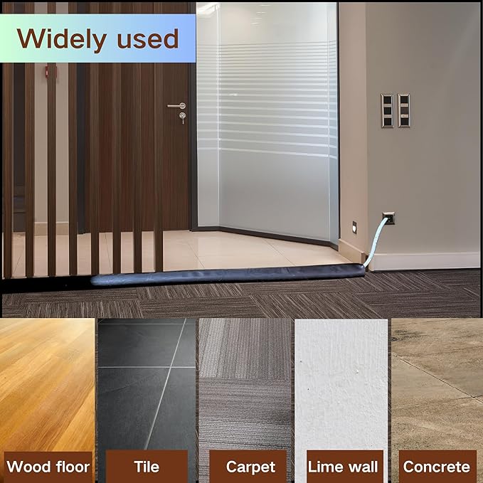 BEIEBIJOB Self Adhesive Floor Cord Cover, Cable Protector, 10ft, White