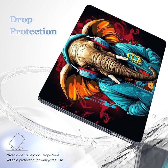Lepeoac for MacBook Pro 16 inch Case 2019 2020 Release Model A2141, Plastic Hard Shell Cover with Keyboard Cover & Screen Protector for MacBook Pro 16 inch with Touch Bar & Touch ID, Elephant Hoodie
