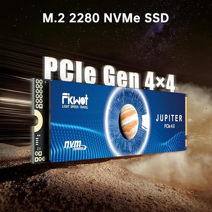Fikwot FX991 M.2 SSD 4TB NVMe SSD M2 2280 PCIe Gen 4x4, Read Up to 7000MB/s, Internal Solid State Drive for PS5 Laptop Desktop 3D QLC NAND