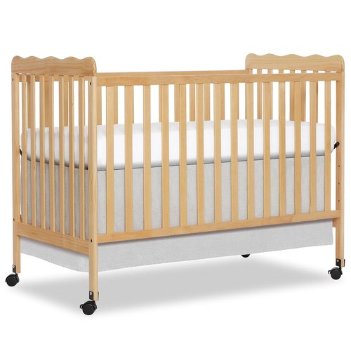 Dream On Me Carson Classic 3-in-1 Convertible Baby Crib - Natural Finish, GreenGuard Gold Certified, 4 Mattress Heights