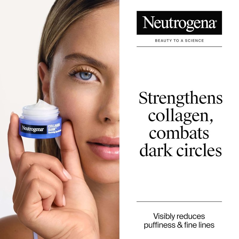 Neutrogena Collagen Eye Cream - Revive Dark Circles & Puffiness | Fragrance-Free, 0.5 oz