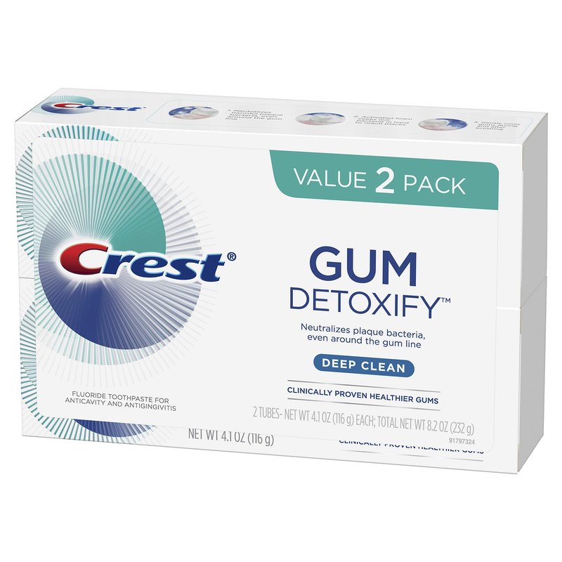Crest Gum Detoxify Deep Clean Toothpaste, 4.1 oz (Pack of 2)