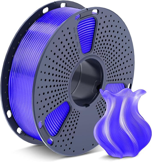 SUNLU 3D Printer Filament PETG Filament 1.75mm, Less Stringing Good Layer Adhesion High Toughness, PETG Filament 1.75 ±0.02mm, 1kg Spool(2.2lbs), Transparent Purple