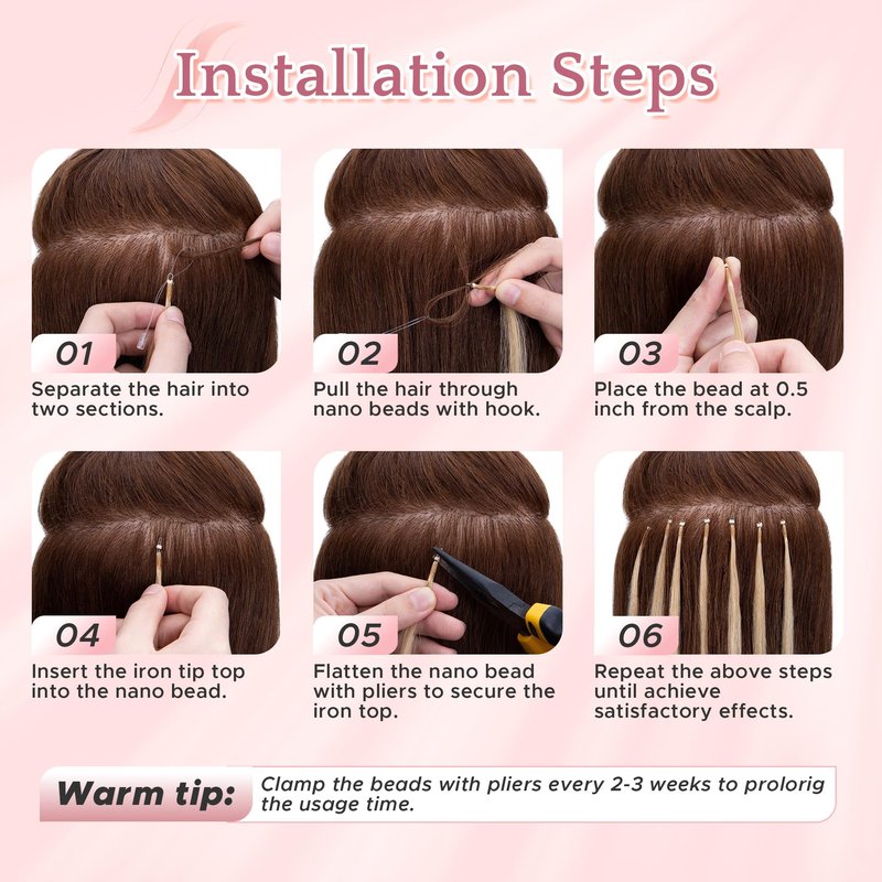 SEGO Nano Tip Hair Extensions Human Hair, Nano Beads Balayage Seamless Highlight Pre-bonded Extensions for Women, 0.7g/strand, 50 strands 35g/pack -18 Inch#01 Jet Black