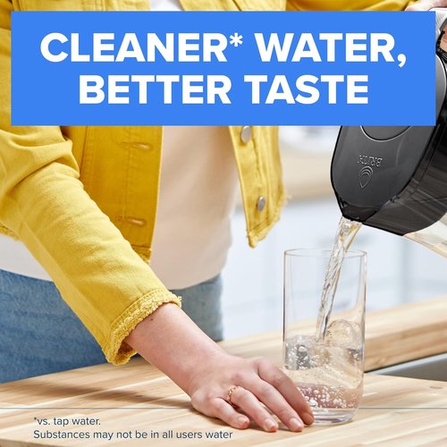 Brita Water Pitcher - Everyday Elite Filter Removes 99% of Lead | 10-Cup Capacity, White