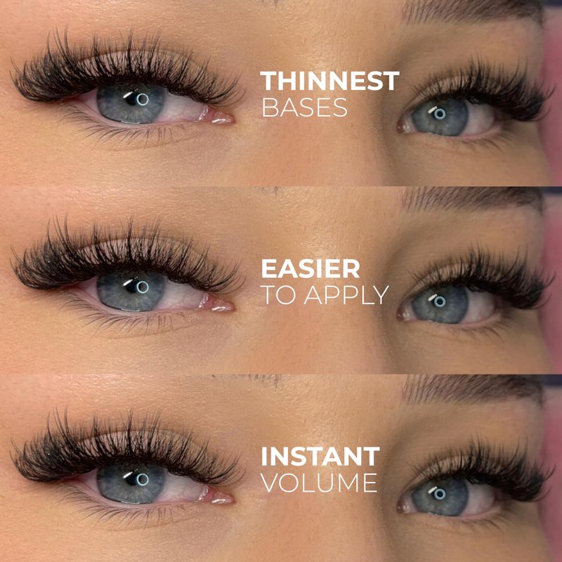 One V Salon Pro 10D Ultra-Speed Promade Fans, 1000 Premade Mega Volume Lash Fans | D Curl | 0.05 | 8–14 mm Mixed Lengths | Thin Base, Fast Application Eyelash Extensions(Ultra 10D-0.05-D Curl)