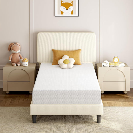 Yaheetech Twin Mattress - 8 Inch Cooling Gel Memory Foam with Green Tea for Fresh Sleep | Medium Firm, CertiPUR-US Certified