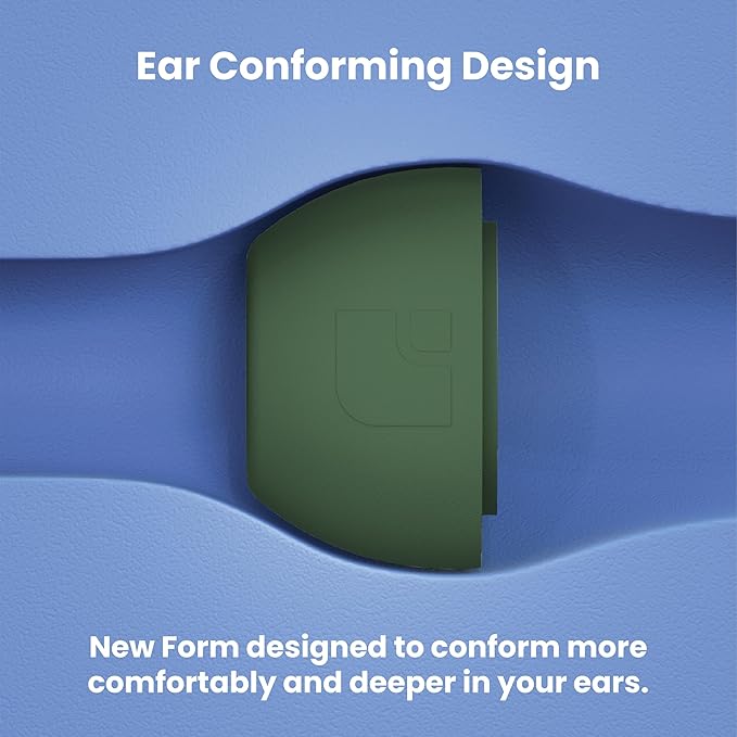 Foam Masters Ultra-Premium Memory Foam Ear Tips for AirPods Pro 1st & 2nd Gen | 3 Pairs | New Ver. | Secure Fit | Super Comfort | Better Noise Cancel | Replacement Buds (Medium, Forest Green)