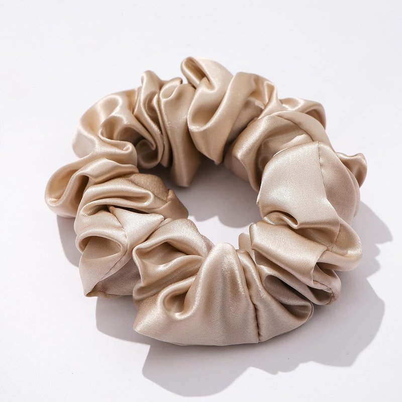 Silk Hair Scrunchies Set - 100% Mulberry Silk Sleep Mask & Hair Ties | Luxurious 22mm Gift Pack