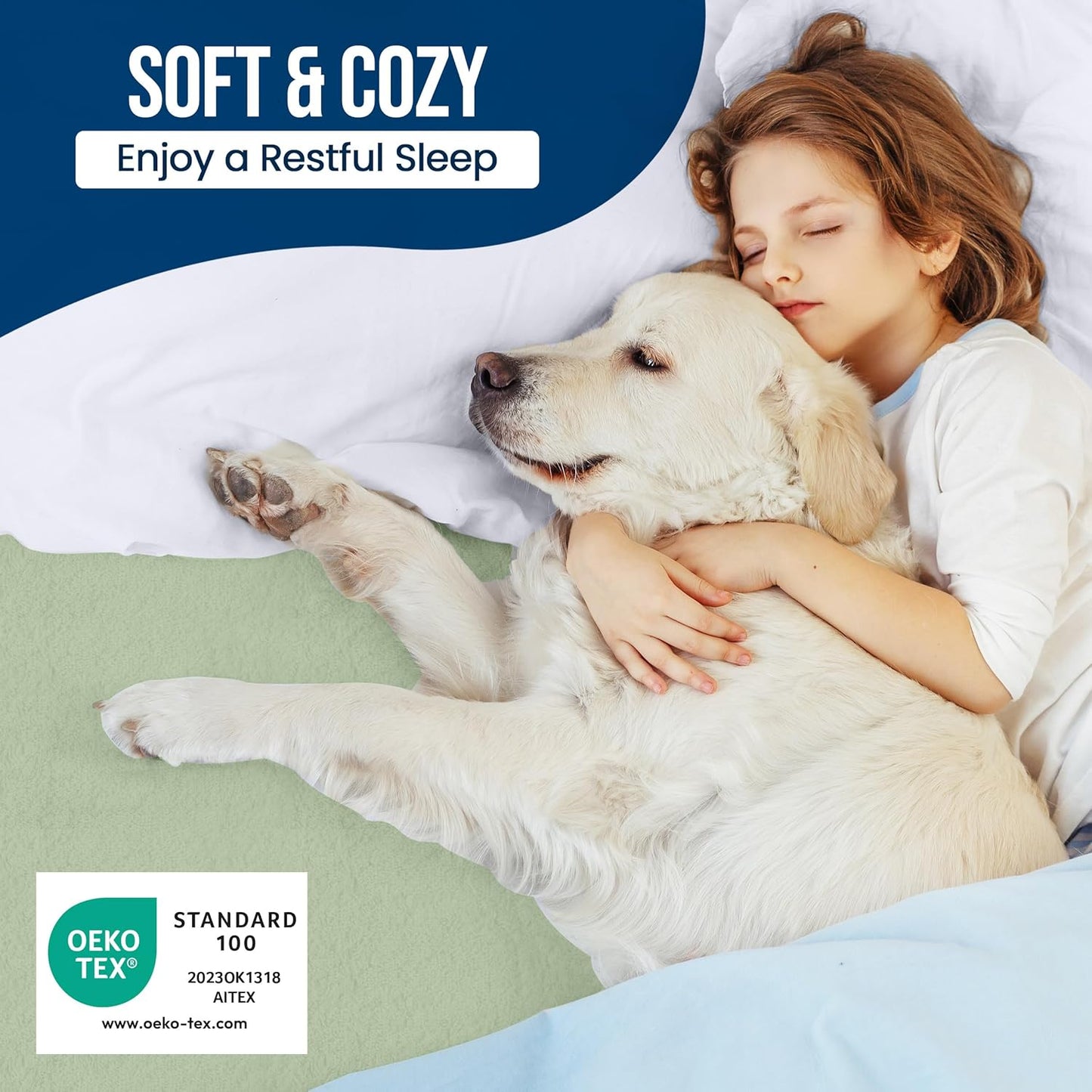 Utopia Bedding Waterproof Mattress Protector - Premium 200 GSM Terry Cover | King Size, Soft & Breathable, 17" Deep Pockets (Sage)