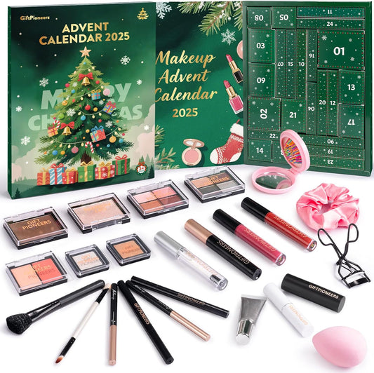 Skiennix Makeup Advent Calendar 2025 - 24-Day Christmas Beauty Countdown Set for Women & Teens