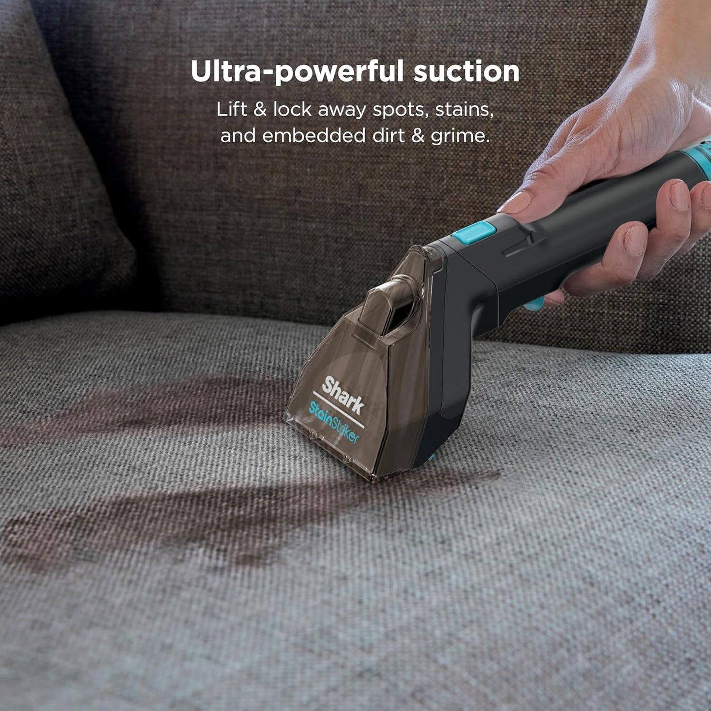 Shark StainStriker Portable Carpet & Upholstery Cleaner - Spot & Stain Eliminator with Tools & Solutions, Charcoal
