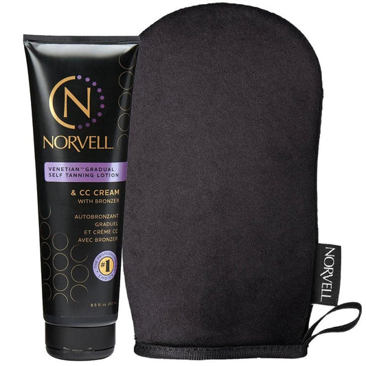 Norvell Self Tan Extender Lotion & Applicator Mitt - 8.5 fl. oz. | Streak-Free Moisturizer for Flawless Tanning Results