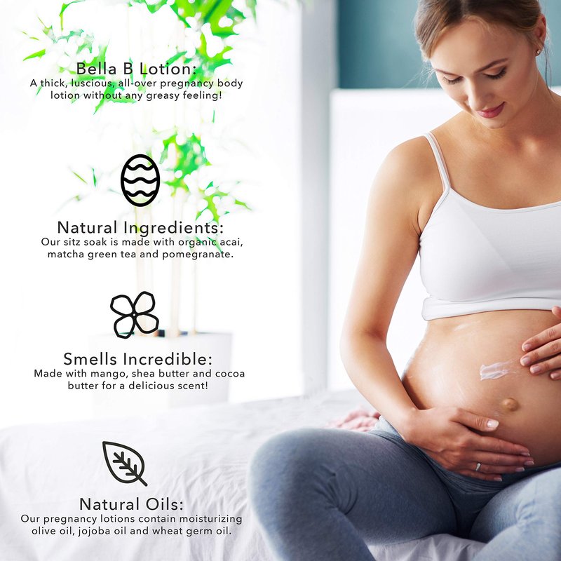 Bella B Bundle: Silk & Honey Body Cream 8oz and Body Buzz Post Pregnancy Recovery Cream 8oz and Tummy to Toes Leg & Foot Cream 6oz