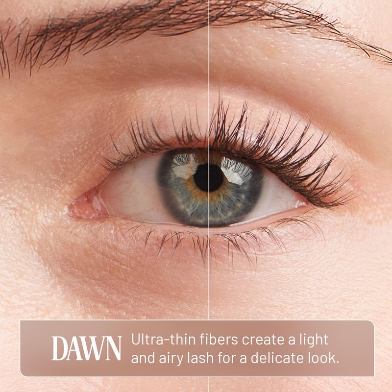 Lilac St - Dawn Natural Faux Eyelash Clusters (10mm) - Dynamic & Fluttery Volume - DIY Lash Extension Wisps - Lightweight & Lifelike - Lasts 10 Days - Women Founded, Cruelty Free, Vegan - 10 Lashes